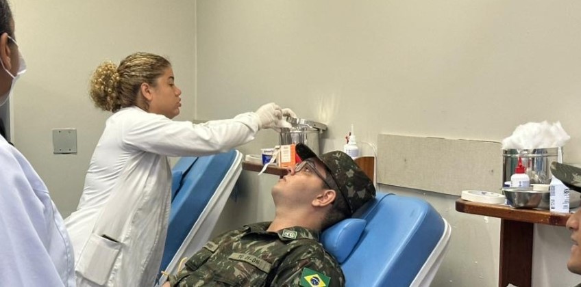 Tiro de Guerra de BM mobiliza soldados para doação de sangue no Hemonúcleo do município