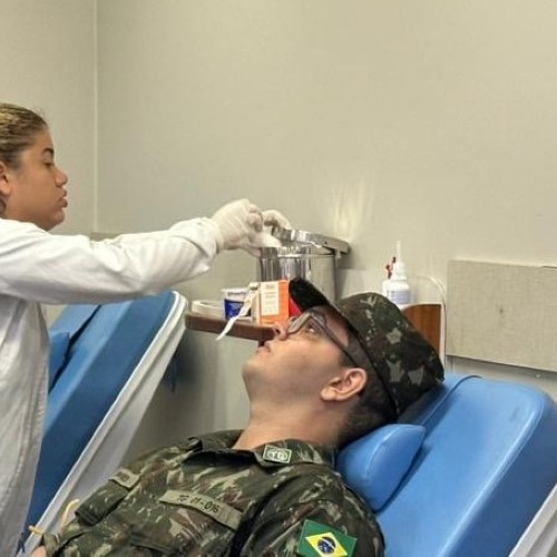 Tiro de Guerra de BM mobiliza soldados para doação de sangue no Hemonúcleo do município