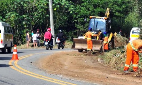 DER-RJ finaliza limpeza na RJ-155 em Barra Mansa