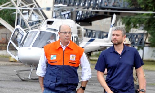 Prefeito de BM sobrevoa o município com o governador Wilson Witzel
